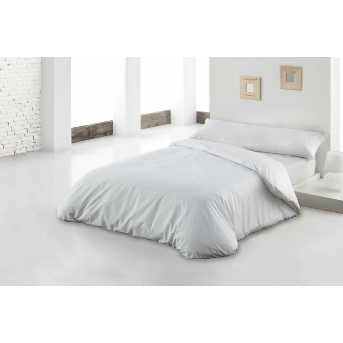 Duvet cover set Hosteline VEGAS White Double 2 Pieces-1