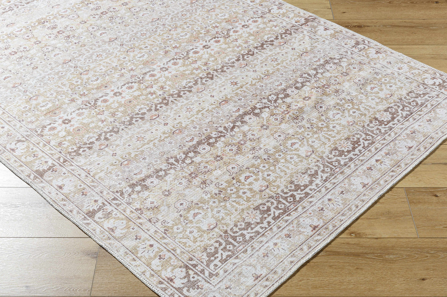 Bienna Vintage Flat Pile Washable Rug-4