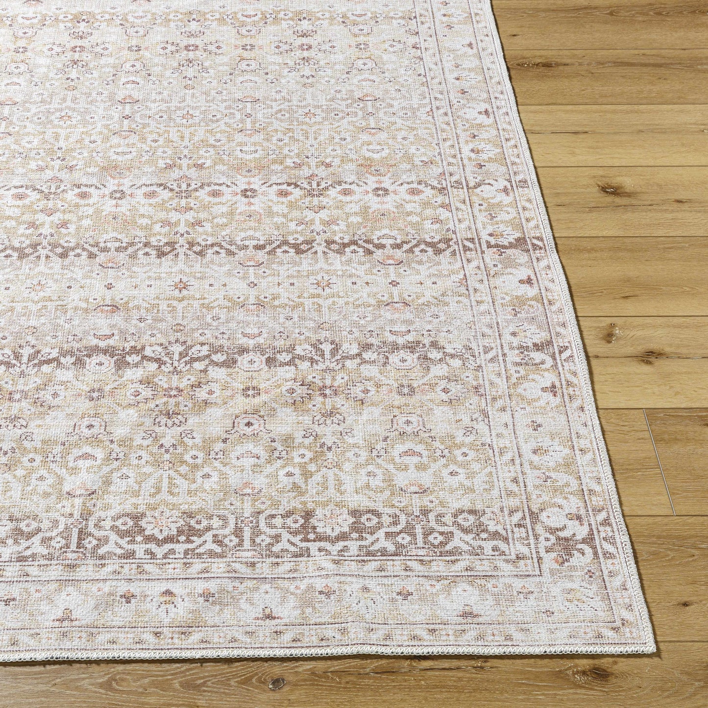 Bienna Vintage Flat Pile Washable Rug-1