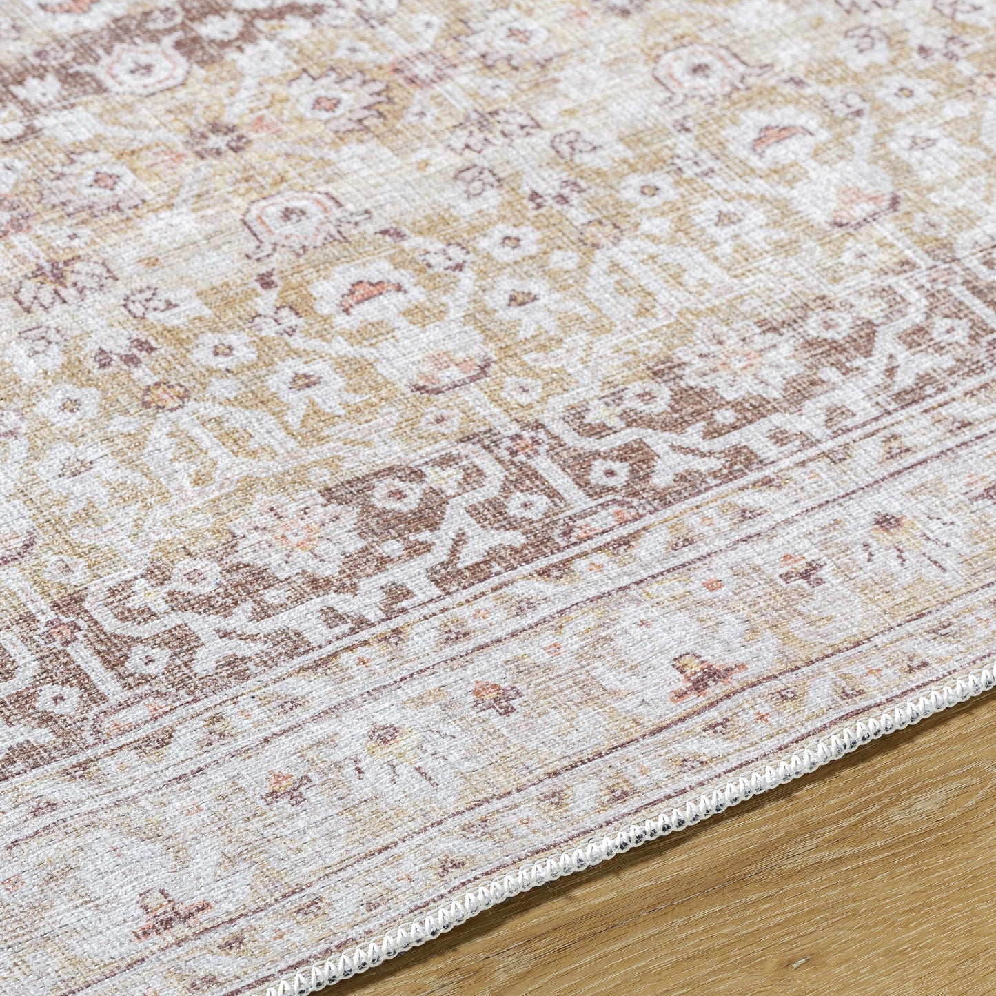 Bienna Vintage Flat Pile Washable Rug-3
