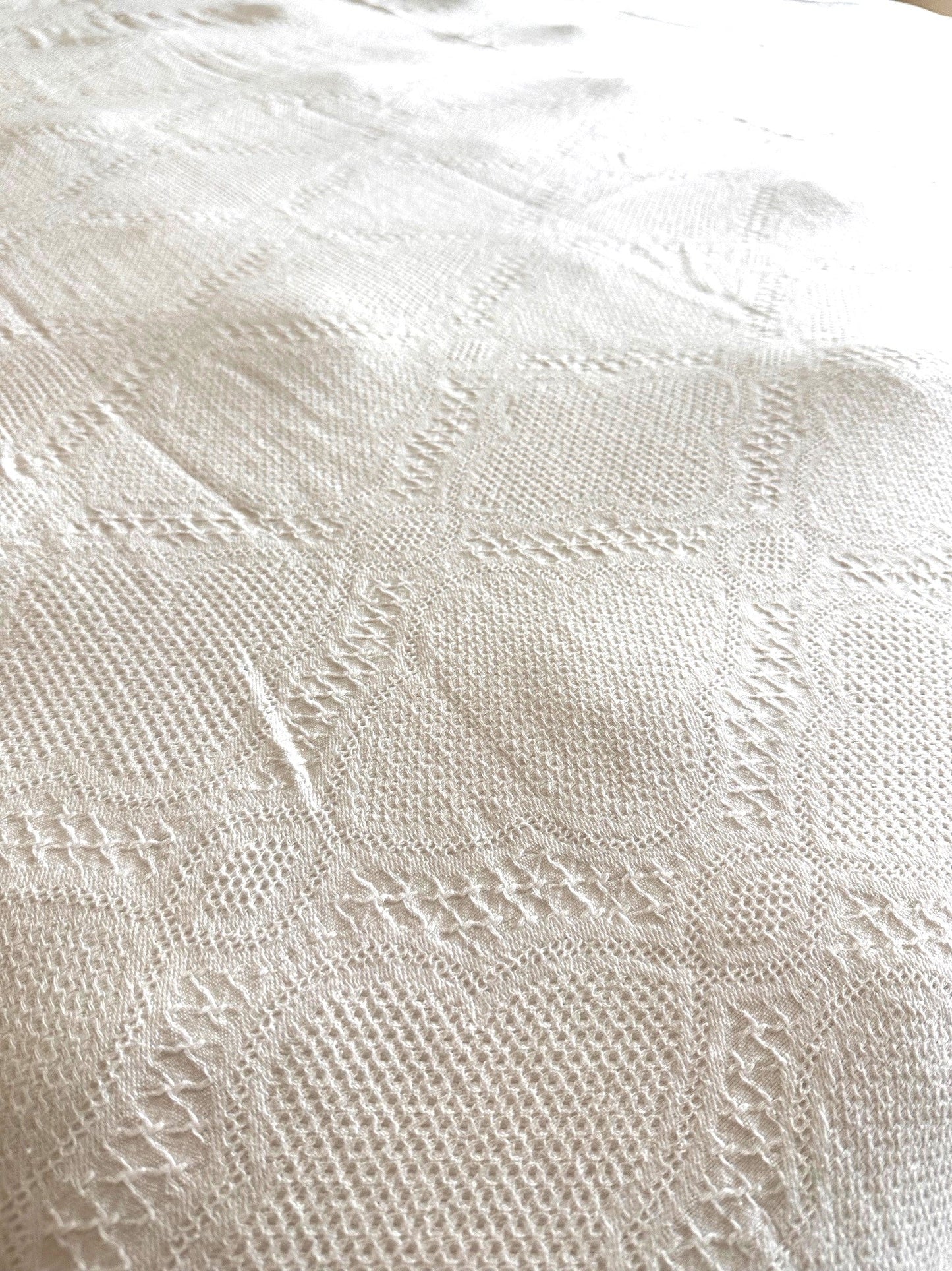 COTTON WHITE LACE BEDSPREAD-2