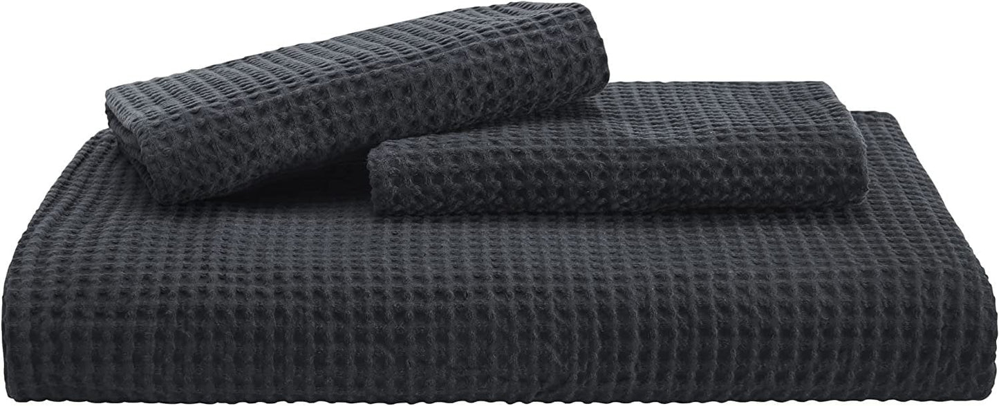 Waffle Weave Linen Cotton Duvet Cover Sets-3