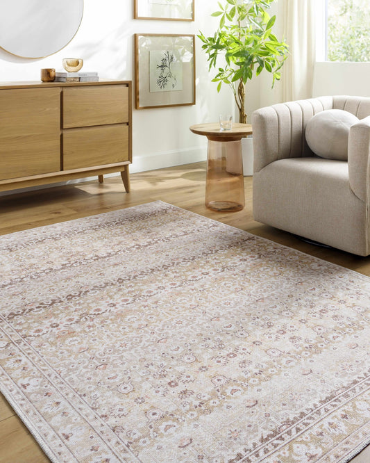 Bienna Vintage Flat Pile Washable Rug-0